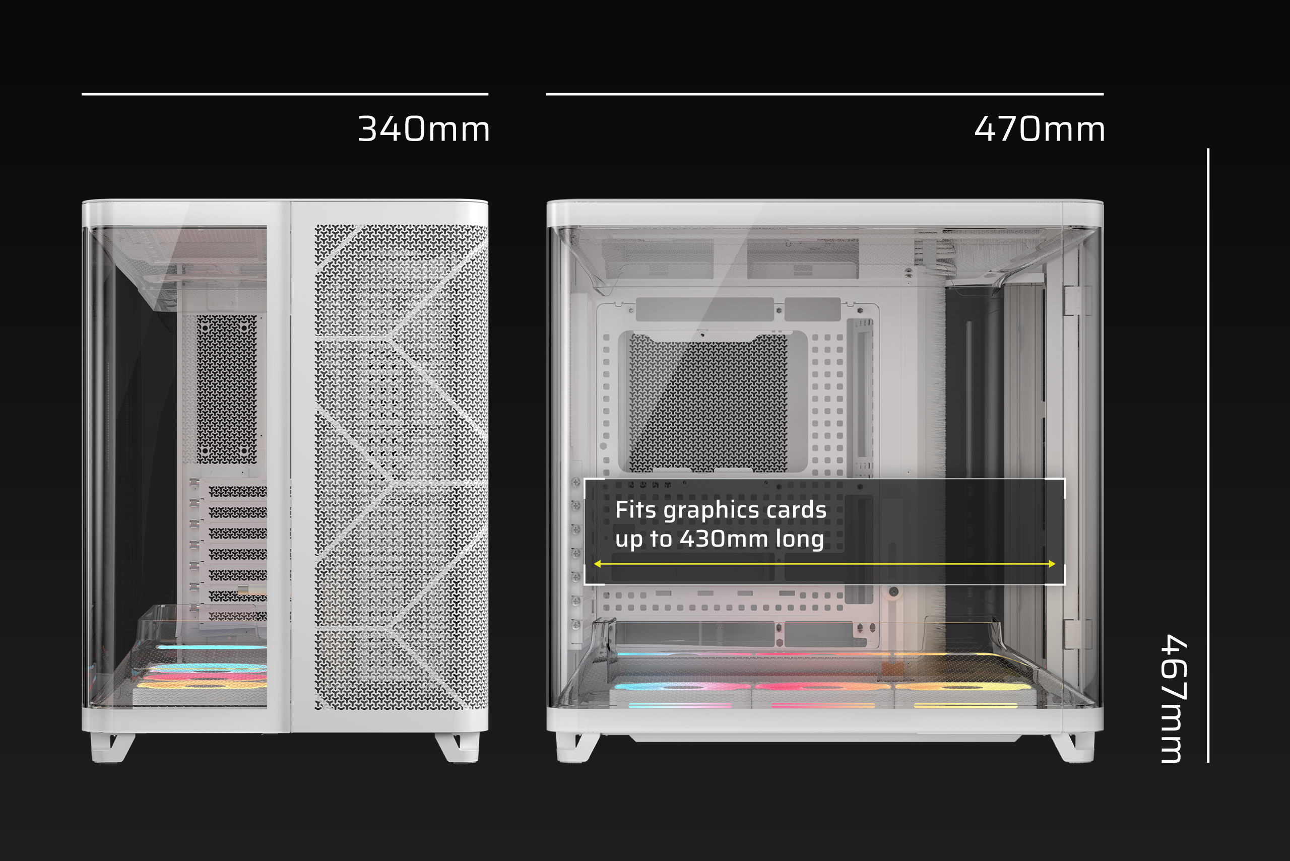 Corsair AIR 5400 LX-R RGB iCUE LINK Triple Chamber Mid-Tower PC